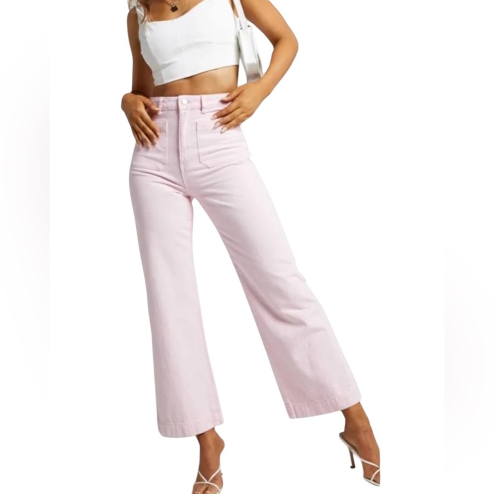 Rolla’s | Sailor pink high rise wide leg G’day Mate ankle cropped denim jeans 25